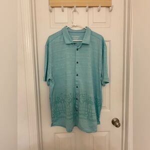 Tommy Bahama Turquoise Button Up - Size XXL